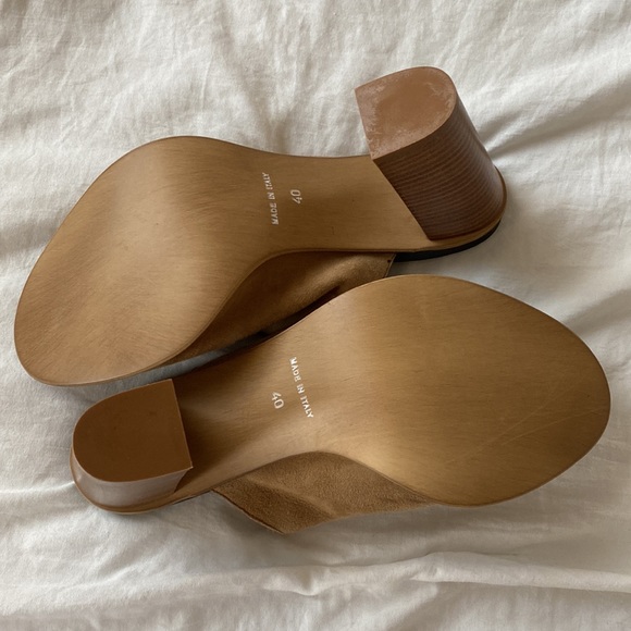 🤑3/$30 Fabianelli NWOT Made in Italy suede slides. US10 EUR 40 3.5” heel - Picture 3 of 7
